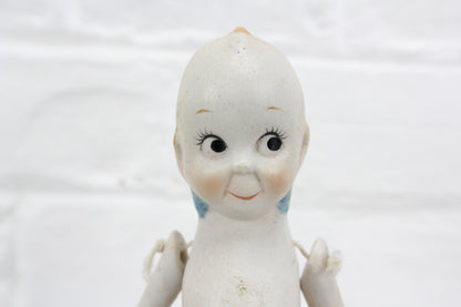 Bisque Rose O'Neill Kewpie Doll with Corded Arms, 5"