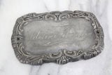 Antique Lead Casket Plate for Adeline Infelice