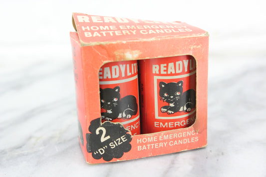 ReadyLite Home Emergency "D" Size Battery Candles in Box, 1978