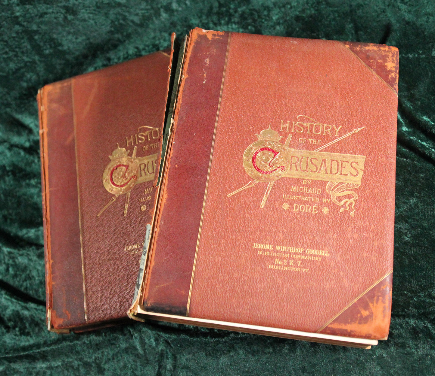 History of the Crusades by Michaud, Illustrated by Gustave Doré, 2 Volume Set, c. 1880