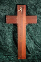Folk Art Hand Carved Wood Crucifix