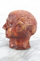 Hand Carved Bust Sculpture by BER, Dated 1965