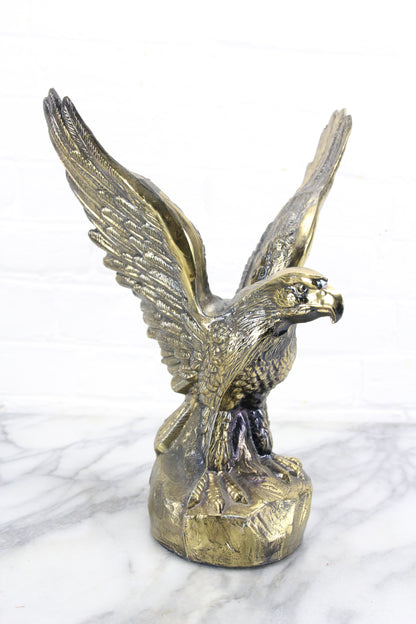 Brass-toned Metal Eagle Statue