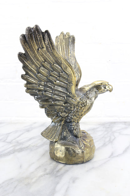 Brass-toned Metal Eagle Statue