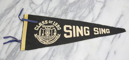 Sing Sing Prison Class of 1990 Souvenir Pennant - 23"