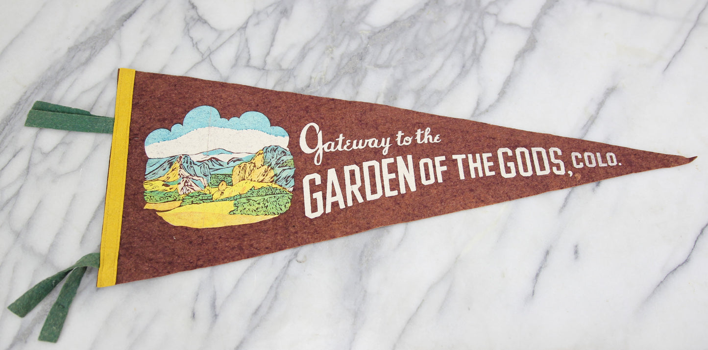 Gateway to the Garden of the Gods, Colorado Souvenir Pennant - 29"
