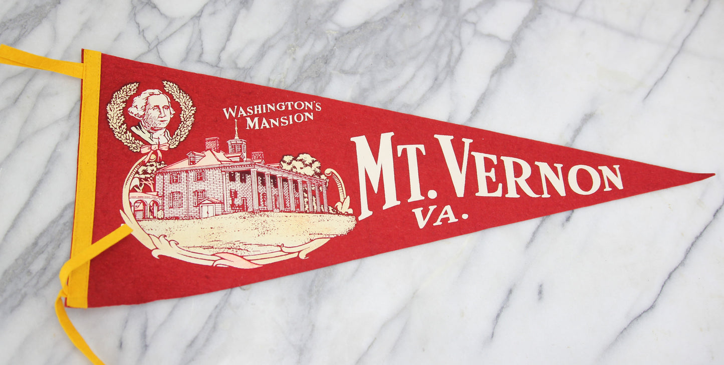 Mount Vernon, Virginia Souvenir Pennant - 30"
