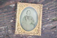 Daguerreotype Photograph of a Young Woman with Braided Hair