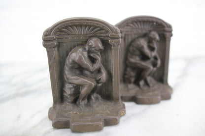 Auguste Rodin's "The Thinker" Cast Iron Bookends, Pair