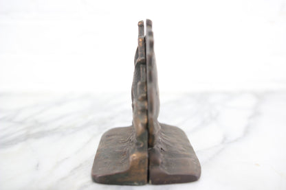 Cast Iron Ship Bookends, Pair