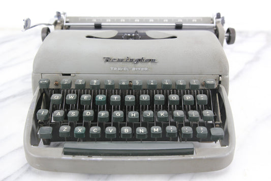 Remington Travel-Riter Portable Typewriter with Case, Made in Holland, 1957