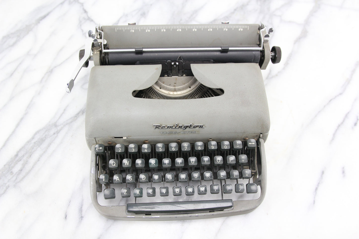 Remington Travel-Riter Portable Typewriter with Case, Made in Holland, 1957