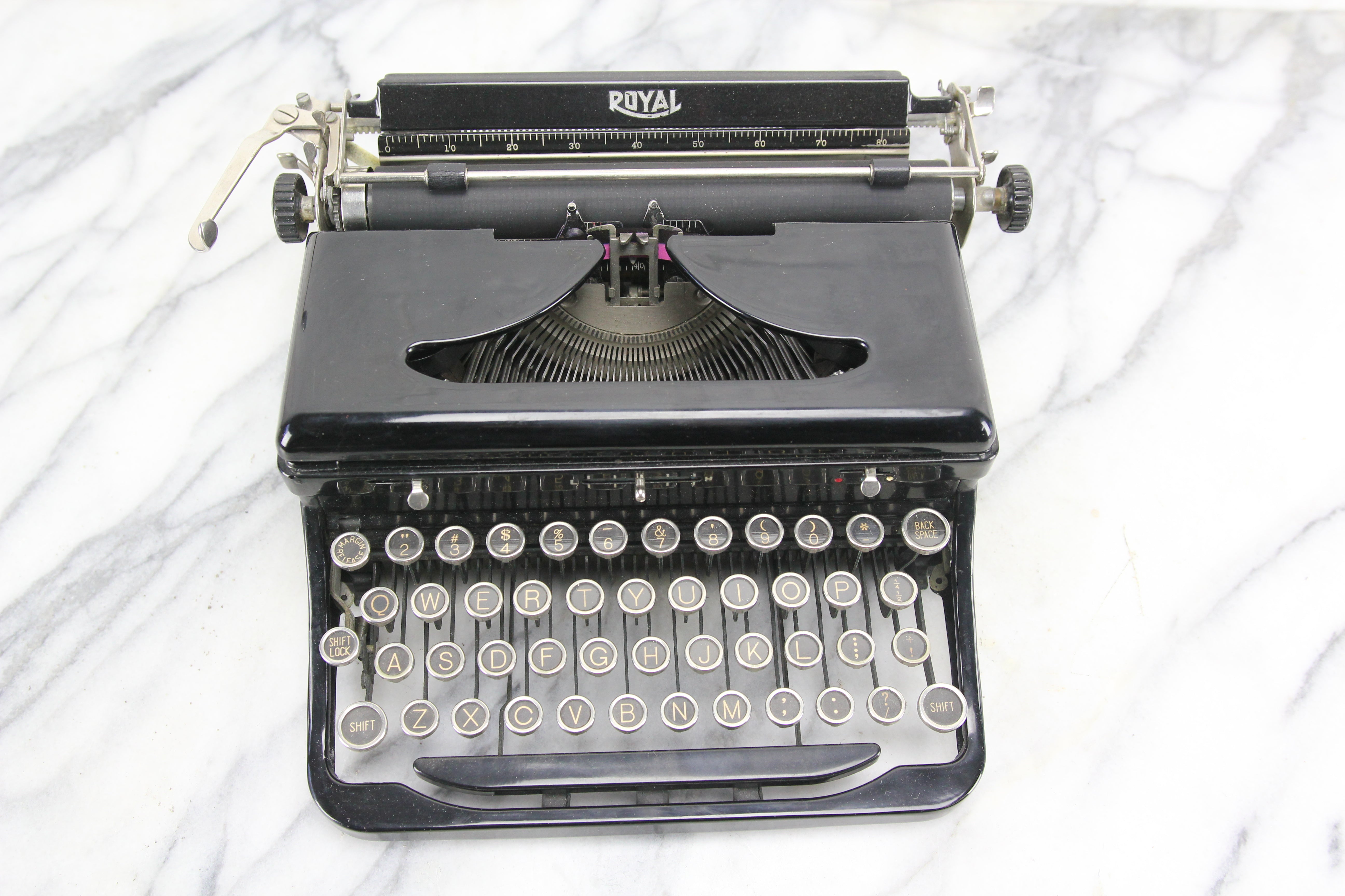 Vintage Rare 1935-36 ROYAL Model O Typewriter popular Co. New York USA w/ Travel Case