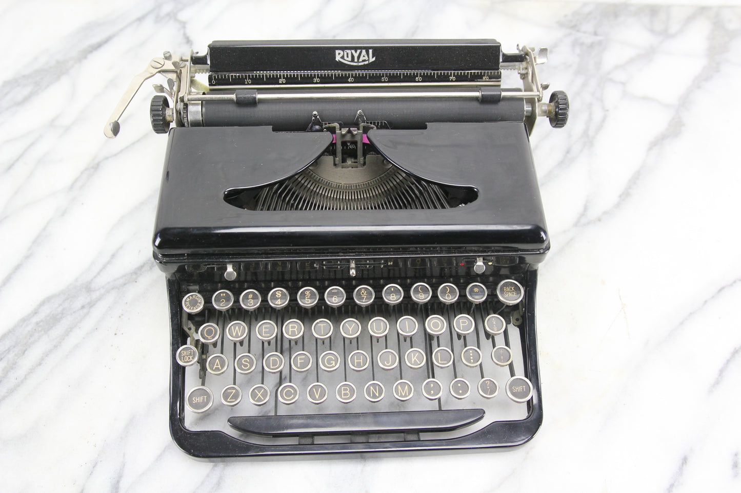 Royal Model "O" Portable Typewriter with Case, Made in USA, 1935