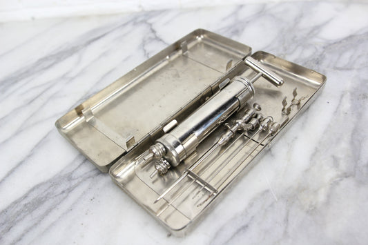 Antique B-D Yale Medical Syringe Kit in Case, Patented October 22, 1901