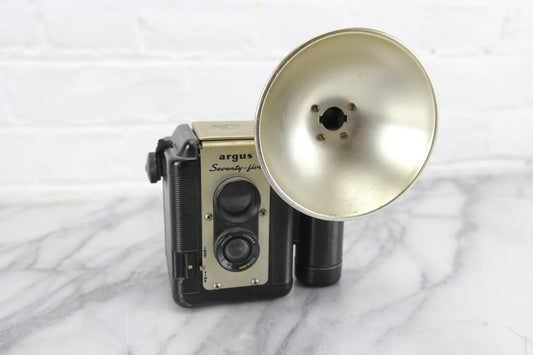 Argus Seventy-Five Twin Lens Reflex (TLR) Camera with Flash Attachment