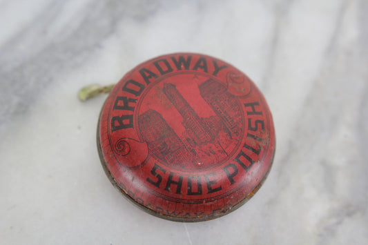 Broadway Shoe Polish Size 2-1/2 Tin - New York City, NY