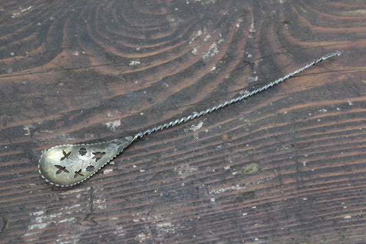 Sterling Silver Pointed End Olive Server Spoon