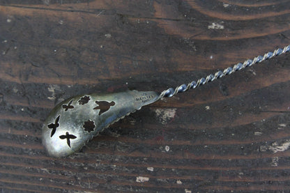 Sterling Silver Pointed End Olive Server Spoon