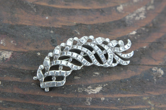 Sterling Silver Feather Brooch