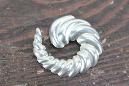 Mexico Sterling Silver Spiral Conch Shell Brooch or Pendant