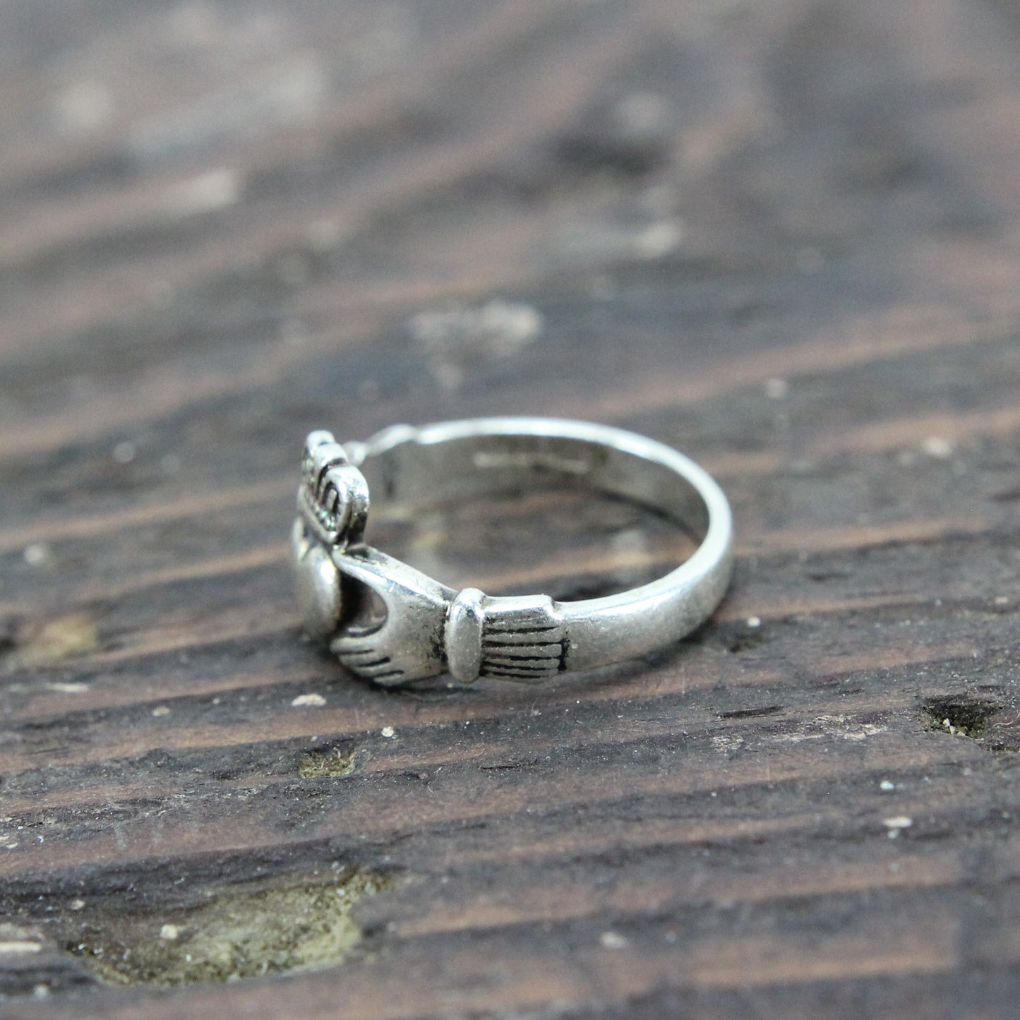 Sterling Silver Claddagh Ring - Size 7.75