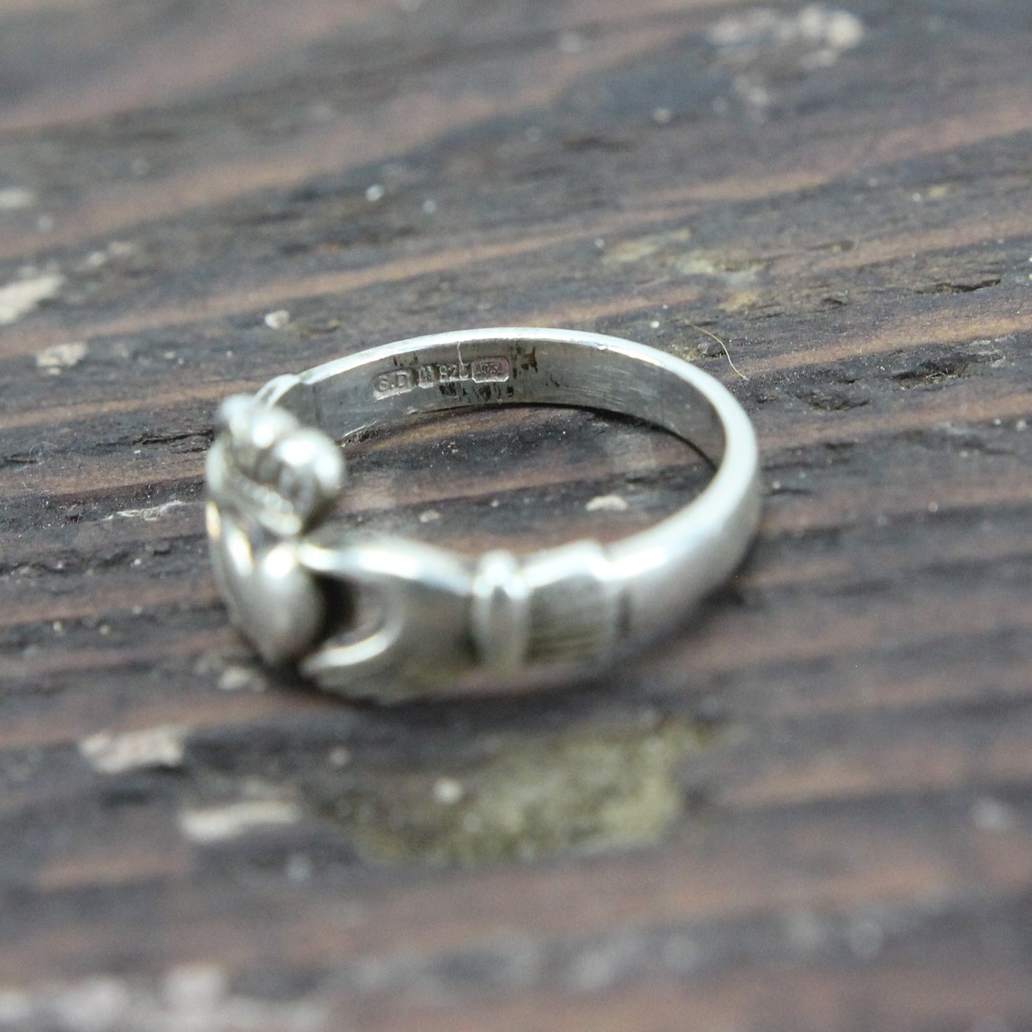 Sterling Silver Claddagh Ring - Size 7.75