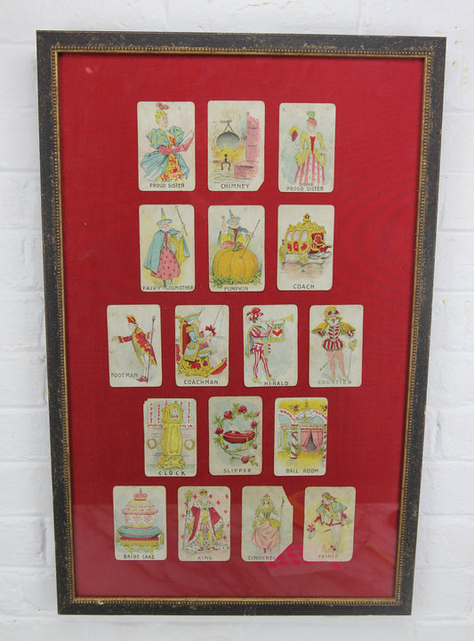 Parker Bros. Cinderella Cards Framed Display - 16 x 24.5"