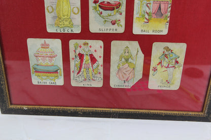 Parker Bros. Cinderella Cards Framed Display - 16 x 24.5"