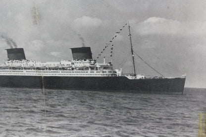 Framed Photograph Print of German Ocean Liner SS Liberté - 18 x 13"