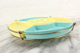 Mid-Century Lazy Susan Hors D'oeuvres Chips and Dip Serving Station