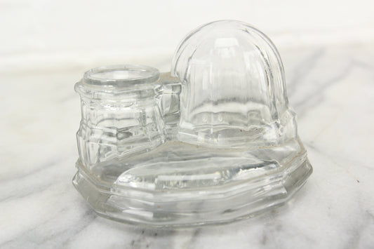 Antique Morgan's Glass Igloo Inkwell, 1867