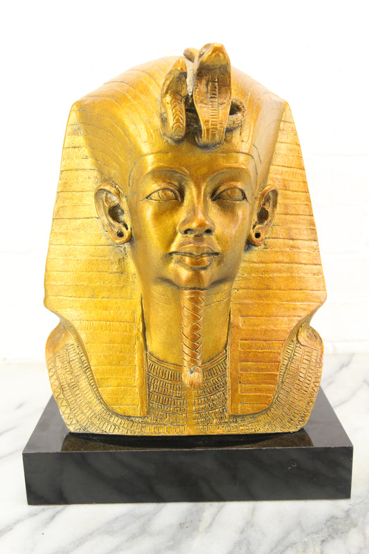 Plaster Egyptian Pharaoh's Head Bust Sculpture by Austin Productions,1977