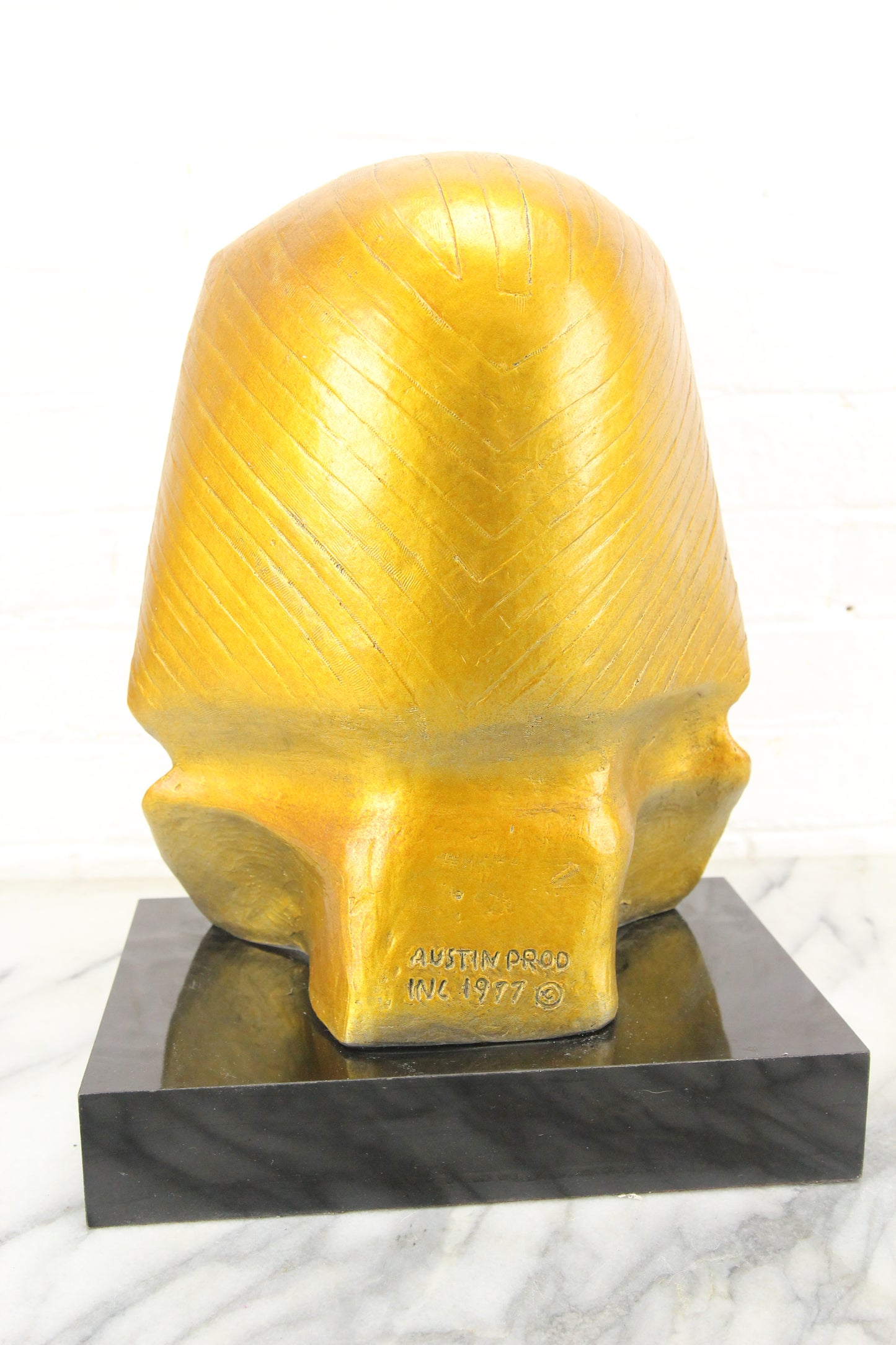 Plaster Egyptian Pharaoh's Head Bust Sculpture by Austin Productions,1977