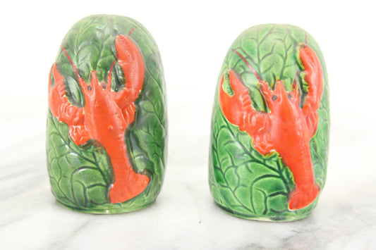 Lobster Cape Cod Souvenir Porcelain Salt and Pepper Shakers