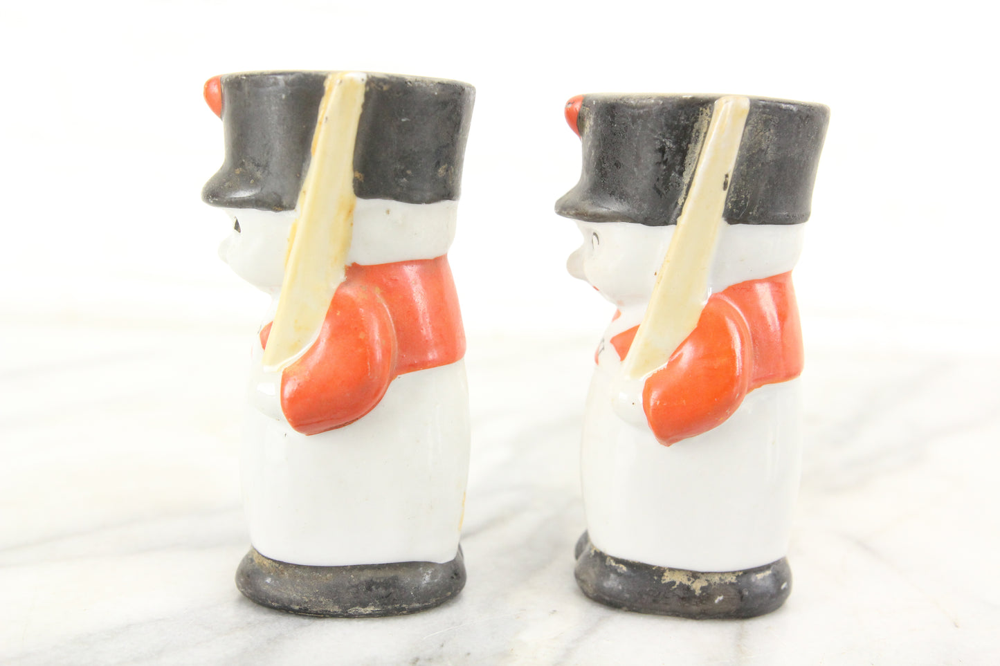 Soldier Porcelain Salt and Pepper Shakers, Made in Japan