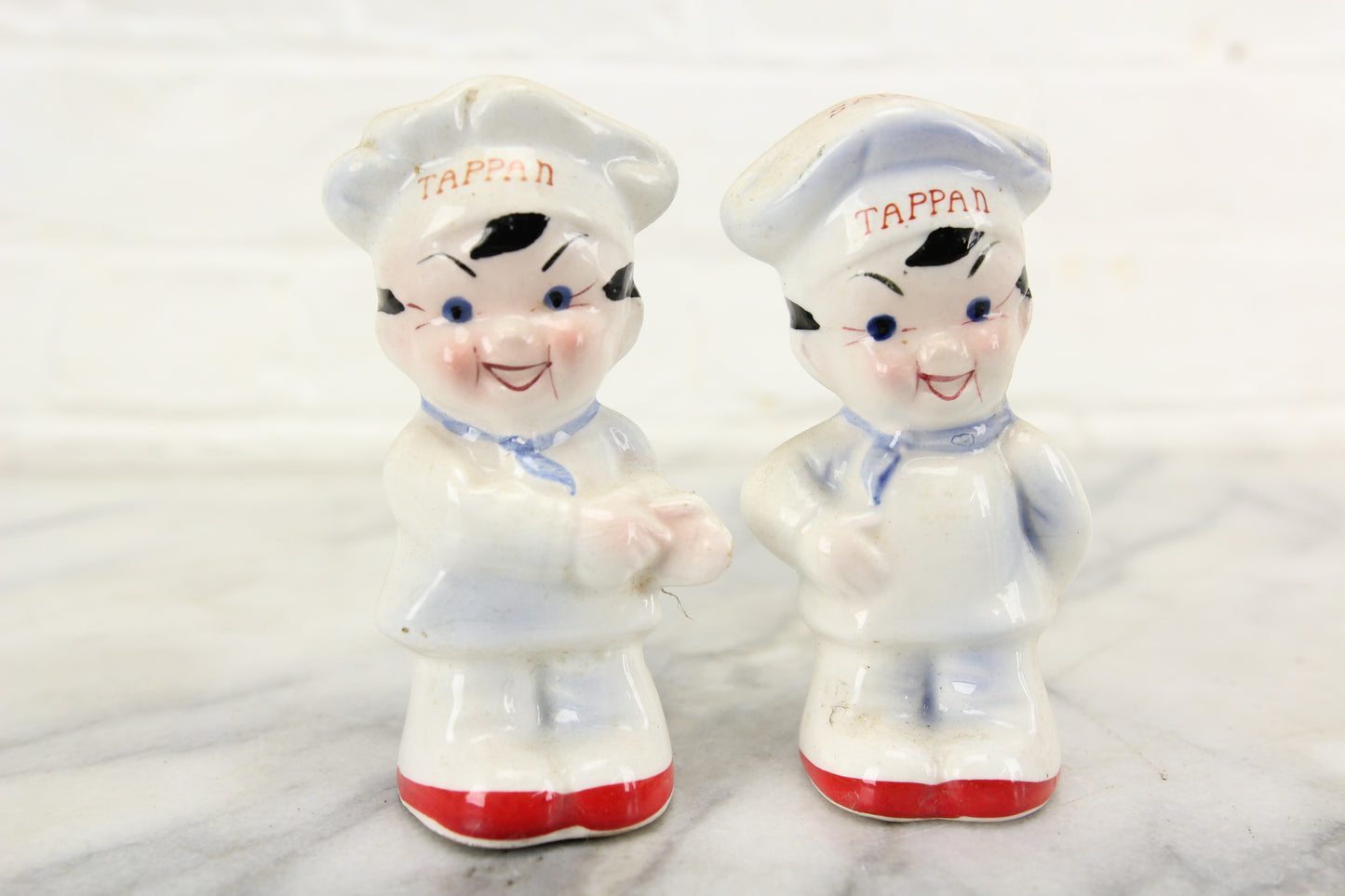 Chefs Tappan Porcelain Salt and Pepper Shakers, Made in Japan