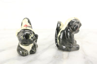 Skunks Porcelain Salt and Pepper Shakers, Made in Japan