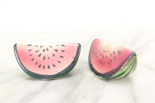 Watermelons Porcelain Salt and Pepper Shakers