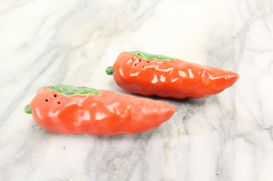 Carrot Porcelain Salt and Pepper Shakers, Made in Japan