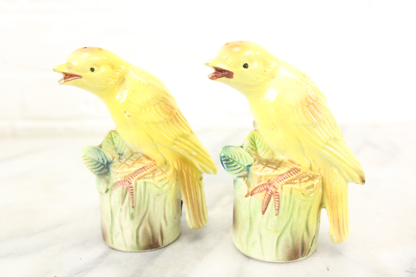 Yellow Birds Porcelain Salt and Pepper Shakers