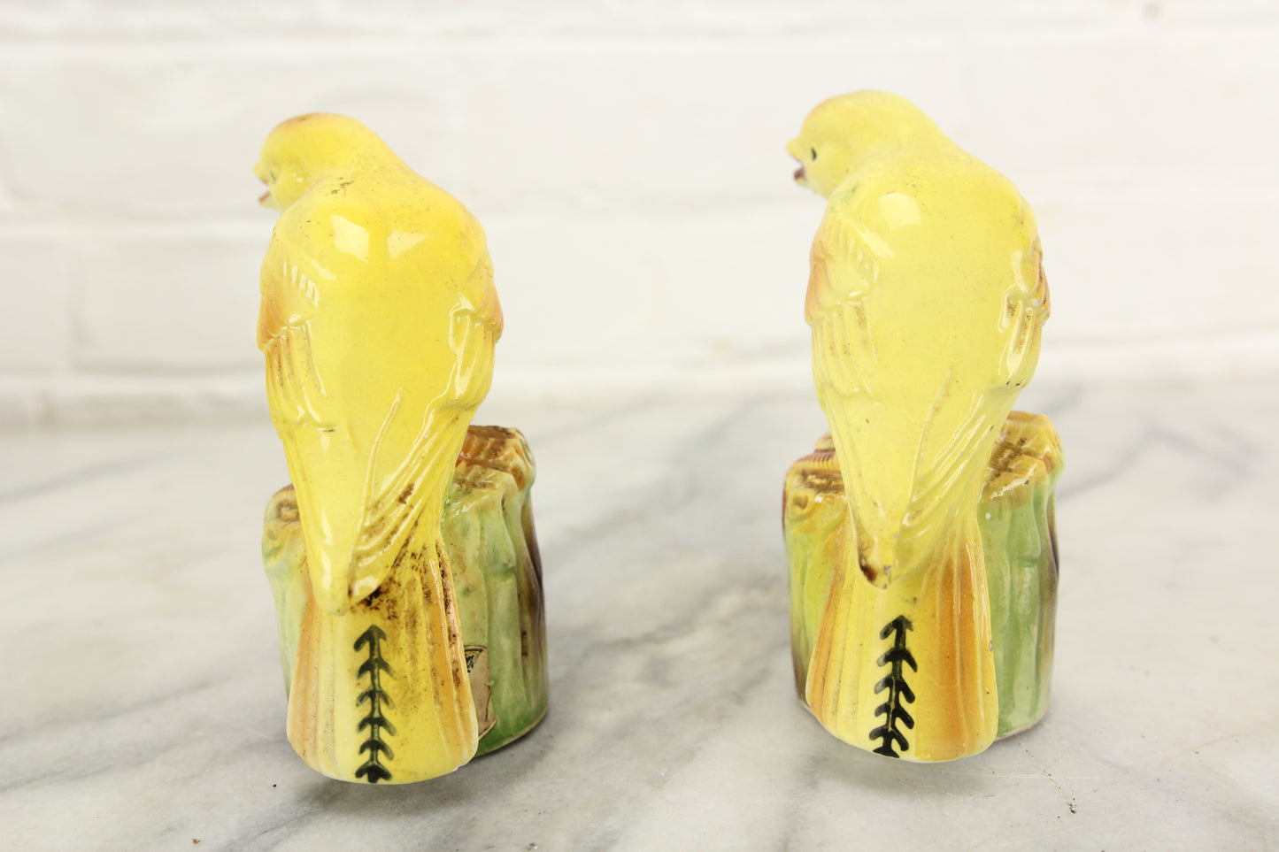 Yellow Birds Porcelain Salt and Pepper Shakers