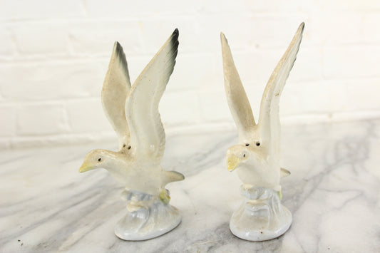 Seagulls Porcelain Salt and Pepper Shakers, Made in Japan