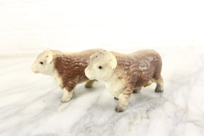 Brown Cows Porcelain Salt and Pepper Shakers, Made in Japan