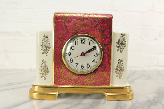 Porcelain Ceramic Electric Clock Model #100 by WM. L. Gilbert Clock Corp.