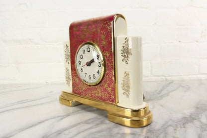 Porcelain Ceramic Electric Clock Model #100 by WM. L. Gilbert Clock Corp.
