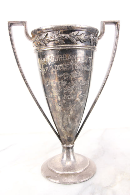 Suburban Elks Inter Lodge Tournament 1st Prize Cribbage Trophy, 1916/1917