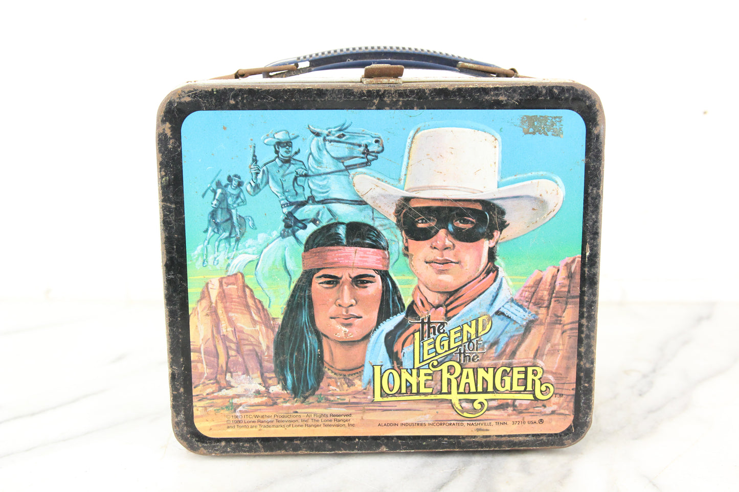 The Legend of the Lone Ranger Aladdin Brand Metal Lunch Box, 1980
