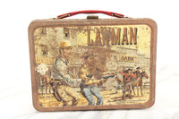 Lawman Thermos Brand Metal Lunch Box, 1961