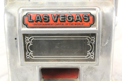Las Vegas, Nevada One Armed Bandit Metal Slot Machine Casino Coin Bank Toy